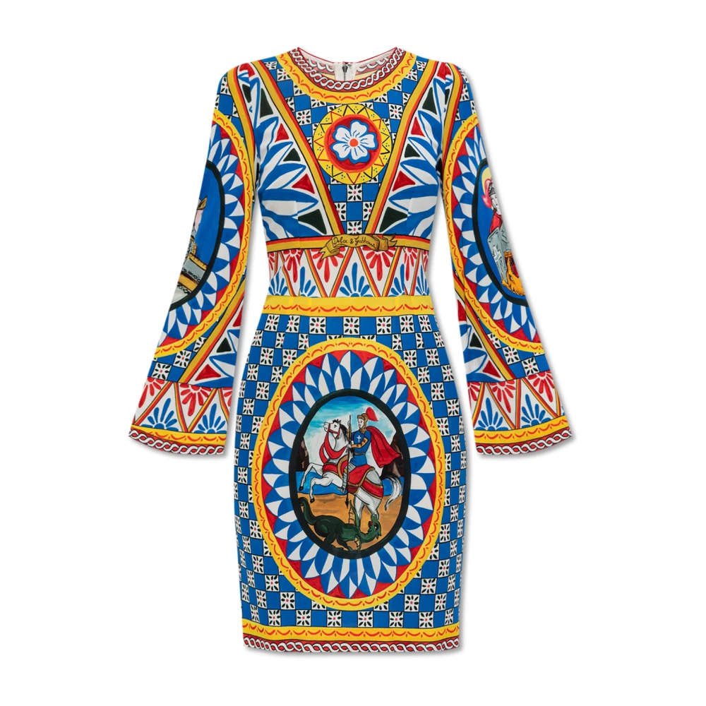 Kleid mit Carretto-Muster