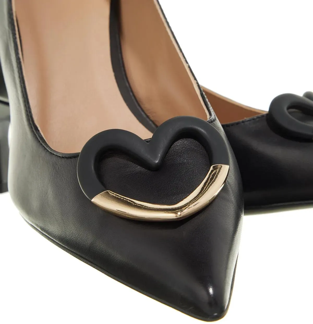   Love Moschino  Heart Plaque Scarpa Donna Nero  Pump 
