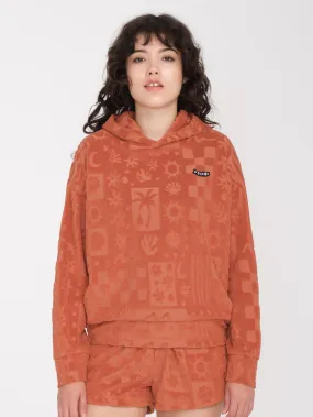 Sunny Wild Terry Cloth Kapuzenpullover - ROSEWOOD